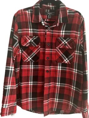 Forever 21 Red and Black Plaid Flannel Shirt